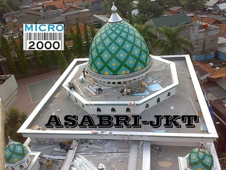 kubah induk masjid ASABRI yang terletak di Jl. Mayjend Sutoyo no 11, Jaktim
